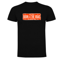 Camiseta BORN 4 THE ROAD hombre negra TZOR